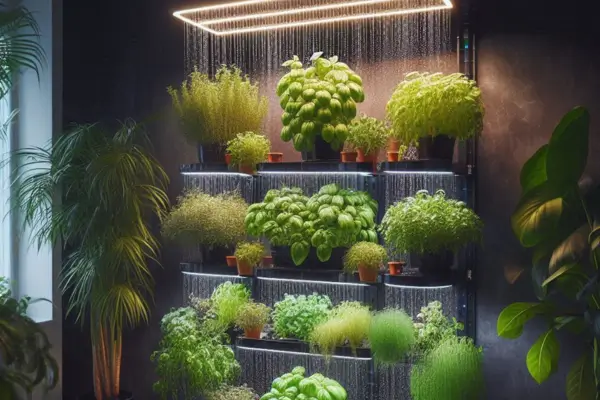 Iluminação artificial para horta vertical